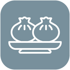 Dumplings vector icon illustration of Street Food iconset.
