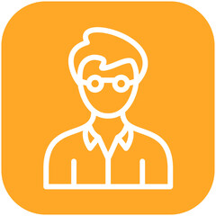 Teacher Male vector icon illustration of Business Training iconset.