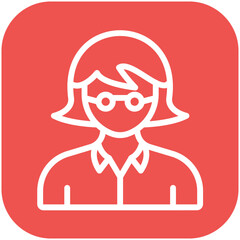 Teacher Female vector icon illustration of Business Training iconset.