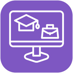 Online Course vector icon illustration of Business Training iconset.