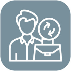 Job Rotation vector icon illustration of Business Training iconset.