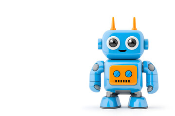 Fototapeta premium Vintage classic toy robot, isolated on white background