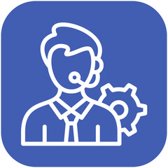 On Call Worker vector icon illustration of Gig Economy iconset.