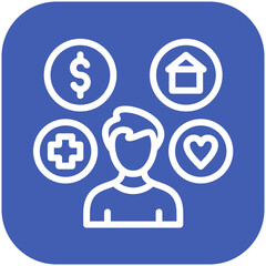 Employee Benefits vector icon illustration of Gig Economy iconset.