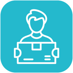 Courier Delivery vector icon illustration of Gig Economy iconset.