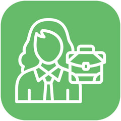 Businesswoman vector icon illustration of Gig Economy iconset.