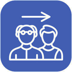 Generation Gap vector icon illustration of Generation Gap iconset.