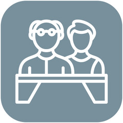 Generation Gap Bridge vector icon illustration of Generation Gap iconset.