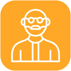 Elderly Man vector icon illustration of Generation Gap iconset.