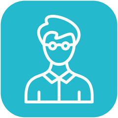 Adult Man vector icon illustration of Generation Gap iconset.
