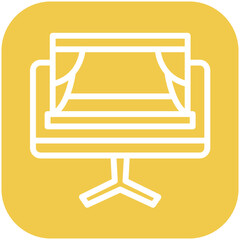 Virtual Event vector icon illustration of Award Events iconset.