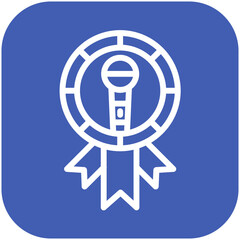 Journalism Award vector icon illustration of Award Events iconset.