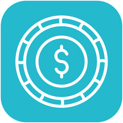 Token vector icon illustration of Cryptocurrency iconset.