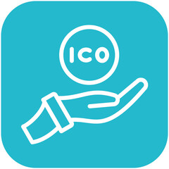 Initial Coin Offering vector icon illustration of Cryptocurrency iconset.