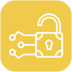 Decryption vector icon illustration of Cryptocurrency iconset.