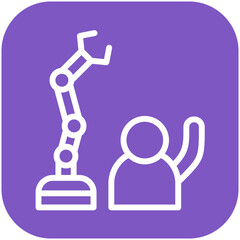 Teleoperated Robot vector icon illustration of Robotics iconset.