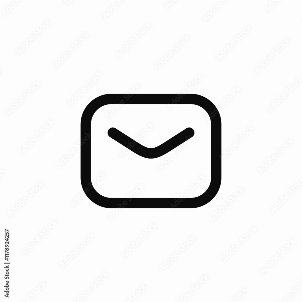 Poster email message inbox mail icon vector sign