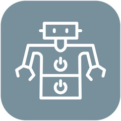 Start Stop Button vector icon illustration of Robotics iconset.