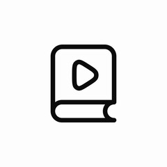 audio book icon vector sign