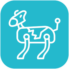 Robot Pet vector icon illustration of Robotics iconset.