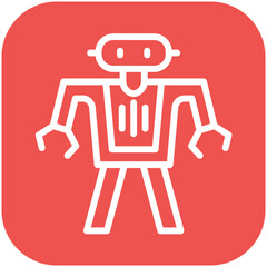 Robot Toy vector icon illustration of Robotics iconset.