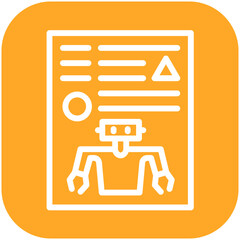 Robot Manual vector icon illustration of Robotics iconset.