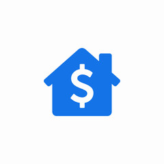 Real estate money icon vector sign