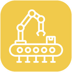 Industrial Robot vector icon illustration of Robotics iconset.