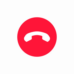 end call icon vector sign