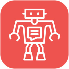 Chatbot vector icon illustration of Robotics iconset.