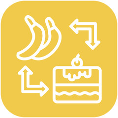 Food Substitution vector icon illustration of Catering iconset.