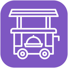 Food Cart vector icon illustration of Catering iconset.