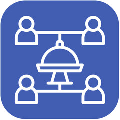 Corporate Catering vector icon illustration of Catering iconset.