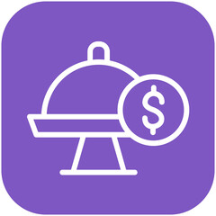 Catering Fee vector icon illustration of Catering iconset.