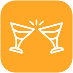 Champagne Glass vector icon illustration of Catering iconset.