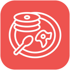 Brunch vector icon illustration of Catering iconset.