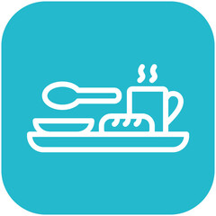 Breakfast vector icon illustration of Catering iconset.