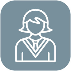 Student Female vector icon illustration of Achievements iconset.