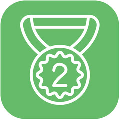 Silver Medal vector icon illustration of Achievements iconset.