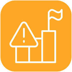 Risk vector icon illustration of Achievements iconset.