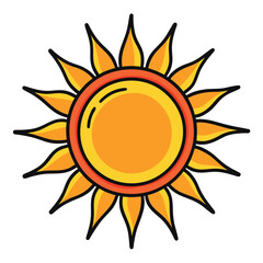 sun icon vector illustration