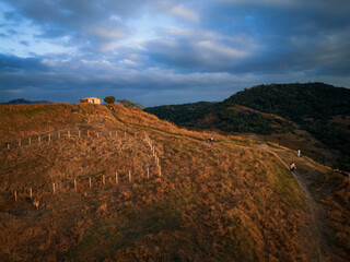 landscape with mountains and sky