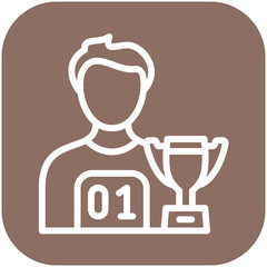 Champion Male vector icon illustration of Achievements iconset.