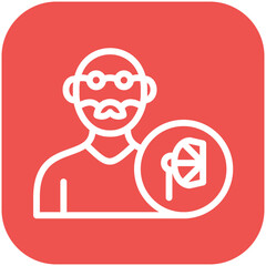 Gaffer Male vector icon illustration of Filmmaking iconset.