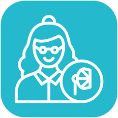 Gaffer Female vector icon illustration of Filmmaking iconset.