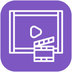 Film vector icon illustration of Filmmaking iconset.