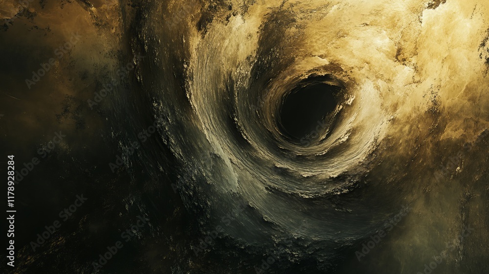 Aufkleber a captivating abstract image of a swirling vortex, showcasing dynamic motion and depth in dark, mood