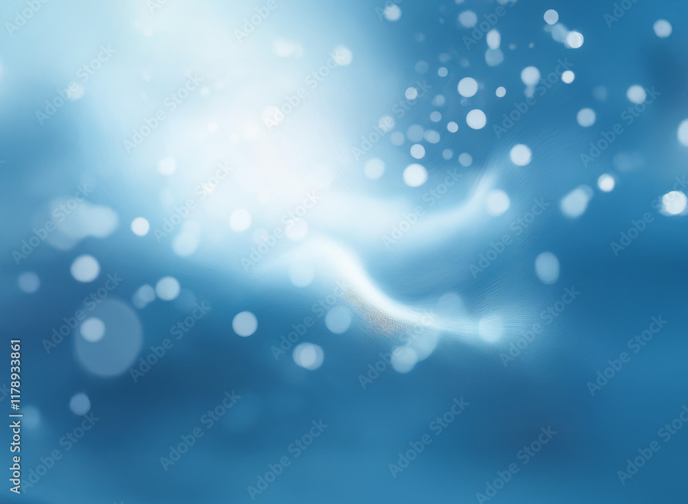 Aufkleber abstract image of a blue, ethereal scene with glowing particles and soft light, suggesting a dreamy,