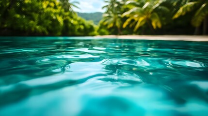 pool in tropical resort