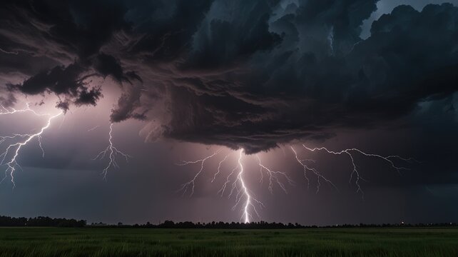 lightning rainstorm,Lightning Bolt Piercing Through Dark Rain Clouds

